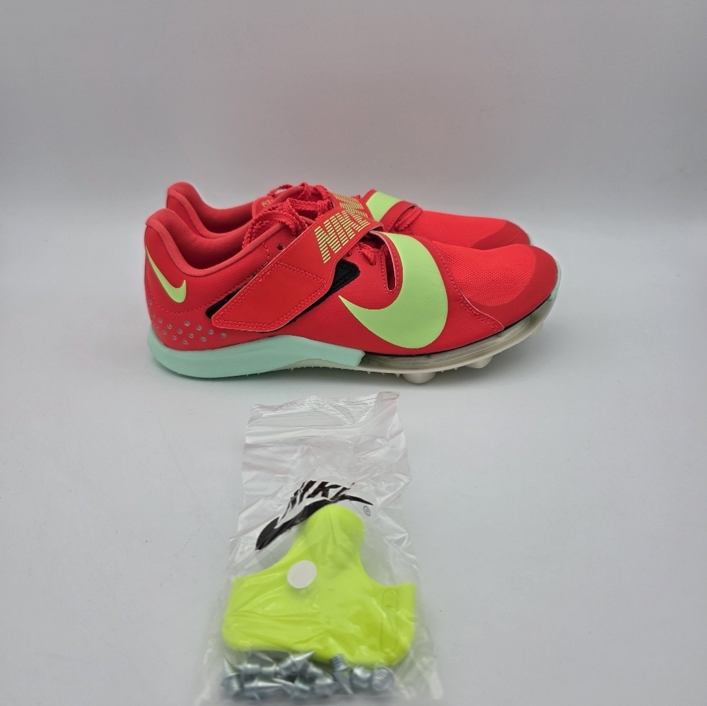 Nike Zoom Long Jump Elite 'Bright Crimson Lime Blast' Track Shoes Mens Size 4.5